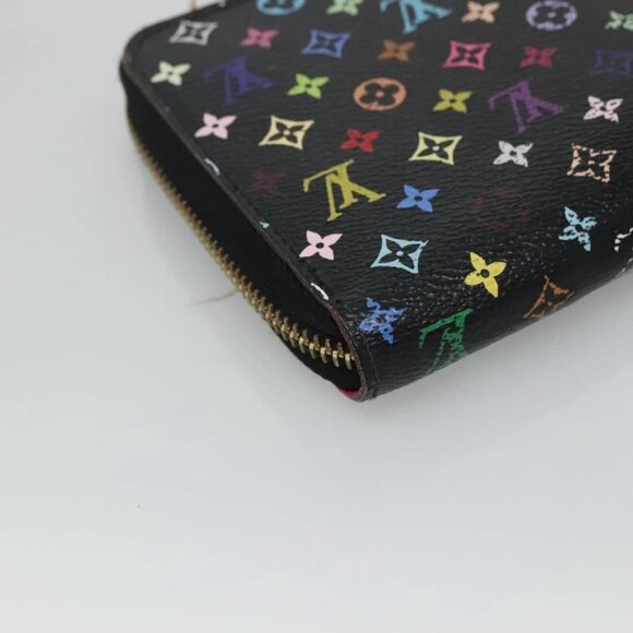 LOUIS VUITTON Monogram Multicolor Zippy Wallet Long Black M60243 LV Auth BA4571 - Picture 3 of 16
